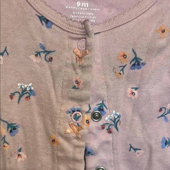 🫶🏻6/$35 Carter's Pink Footie One Piece with Long Sleeves - Picture 3 of 3